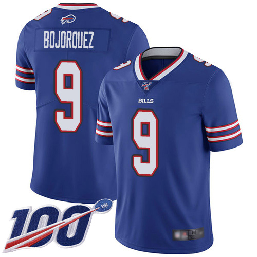 Men Buffalo Bills #9 Corey Bojorquez Royal Blue Team Color Vapor Untouchable Limited Player 100th Season NFL Jersey->buffalo bills->NFL Jersey
